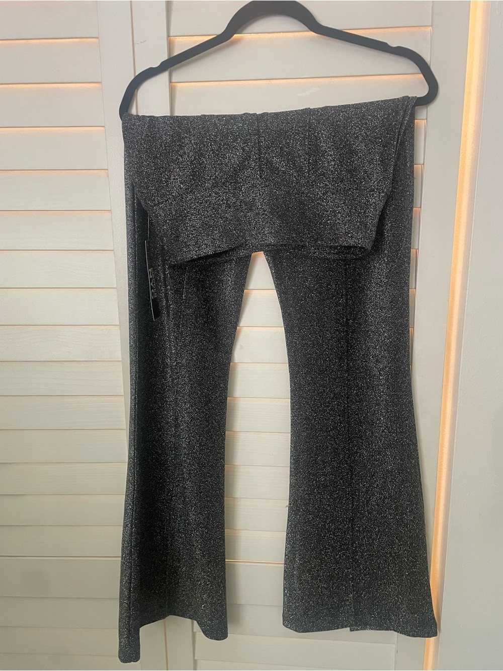 Steve Madden Sparkle Flare Pants - Black Size Small NWT